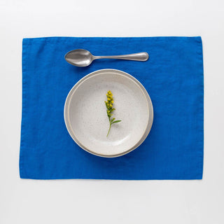 French Blue Washed Linen Placemat 