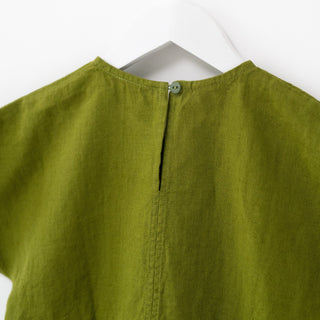 Kids Green Linen Partridge Dress 7
