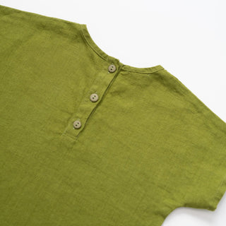 Kids Green Linen Wood Grouse T-shirt 9