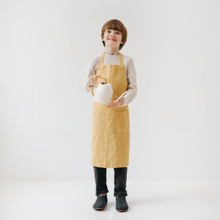 Honey Kids Washed Linen Apron with Watering Pot 1