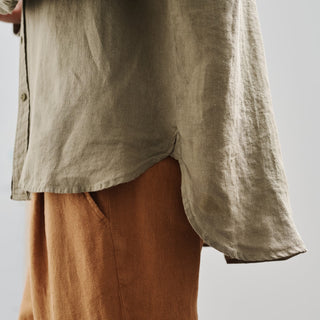 Khaki Linen Larch Shirt 4