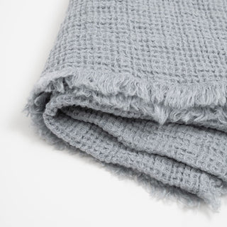 Light Grey Kids Linen Waffle Blanket 3