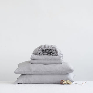 Light Grey Linen Sheet Set 2