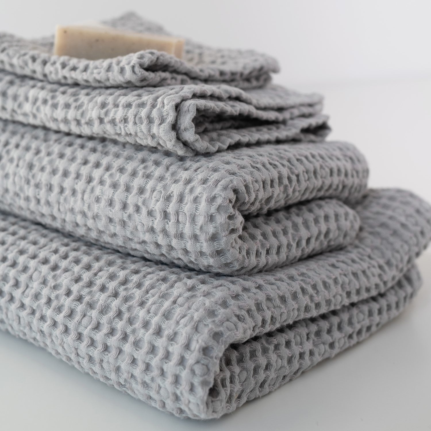 Linen Waffle Towels  Linen-Cotton Towels in Few HomeyLinen Colors