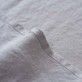 Light Grey Lightweight Linen Round Tablecloth 3