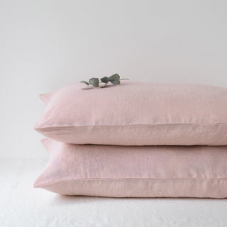 Misty Rose Linen Pillowcase 1