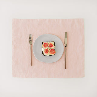 Misty Rose Washed Linen Placemat 2