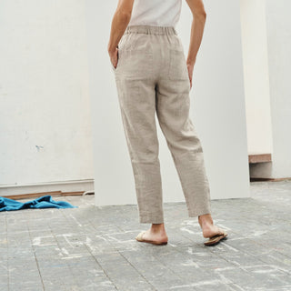 Natural Linen Acorn Trousers 3