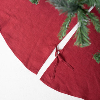 Red Pear Christmas Tree Skirt Untied 4