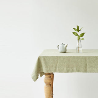Sage Washed Linen Tablecloth 