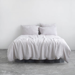 Silver Washed Linen Duvet Cover Set 