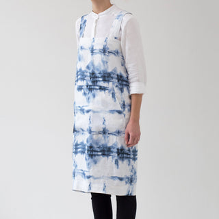 Tie Dye Washed Linen Pinafore Apron 2 3