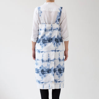 Tie Dye Washed Linen Pinafore Apron 3 