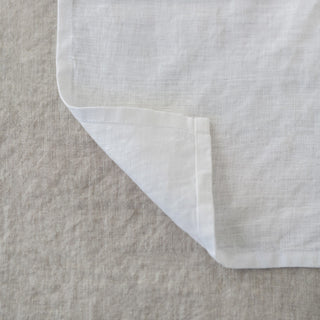 White Lightweight Linen Tablecloth 5