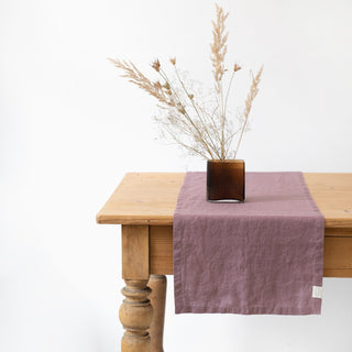 Ashes of Roses Linen Table Runner - Linen Tales 