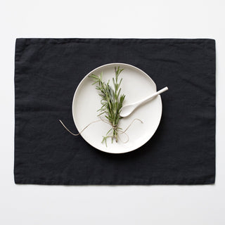 Black Linen Placemat - Linen Tales 