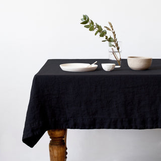 Black Linen Tablecloth - Linen Tales 1