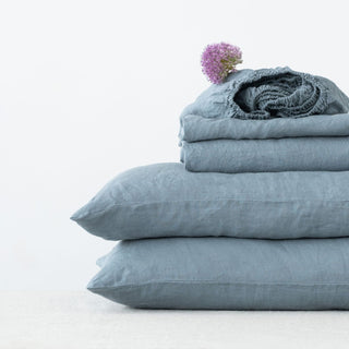 Blue Fog Linen Sheet Set - Linen Tales 