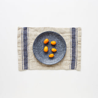 Blue Stripe Vintage Linen Placemat - Linen Tales 