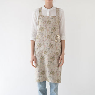 Botany Linen Crossback Apron - Linen Tales 