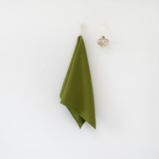 Christmas Green Linen Kitchen Towel - Linen Tales USA 