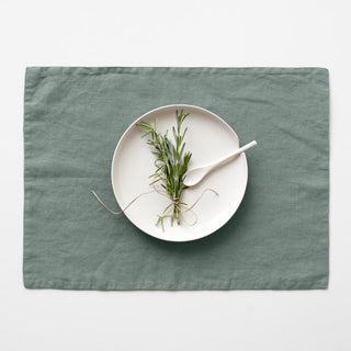 Green Milieu Linen Placemat - Linen Tales 