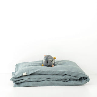 Kids Blue Fog Linen Duvet Cover - Linen Tales 