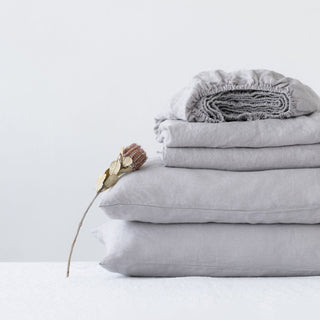 Light Grey Linen Sheet Set - Linen Tales 