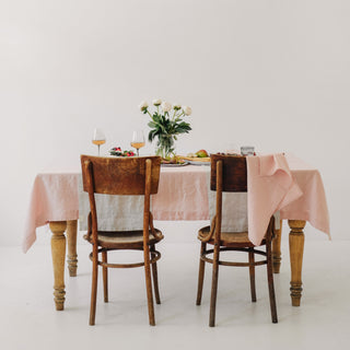 Misty Rose Washed Linen Tablecloth 7