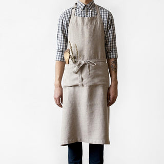 Natural Linen Chef Apron - Linen Tales 