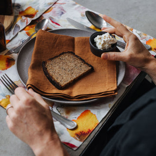 Hazelnut Linen Napkins Set of 2, 5 7